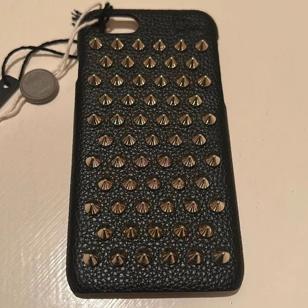 Christian LouboutinβPhone Case iPhone 7 Black Gold Studded Goth Alt Bikercore
